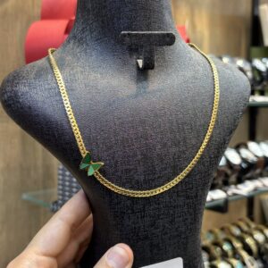 Collier Papillon vert 500