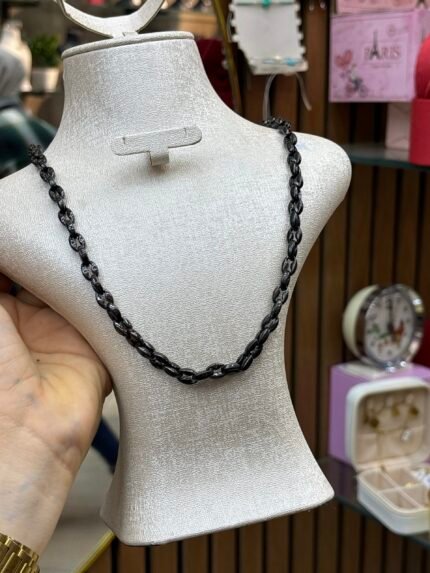 Collier grains de cafe black black